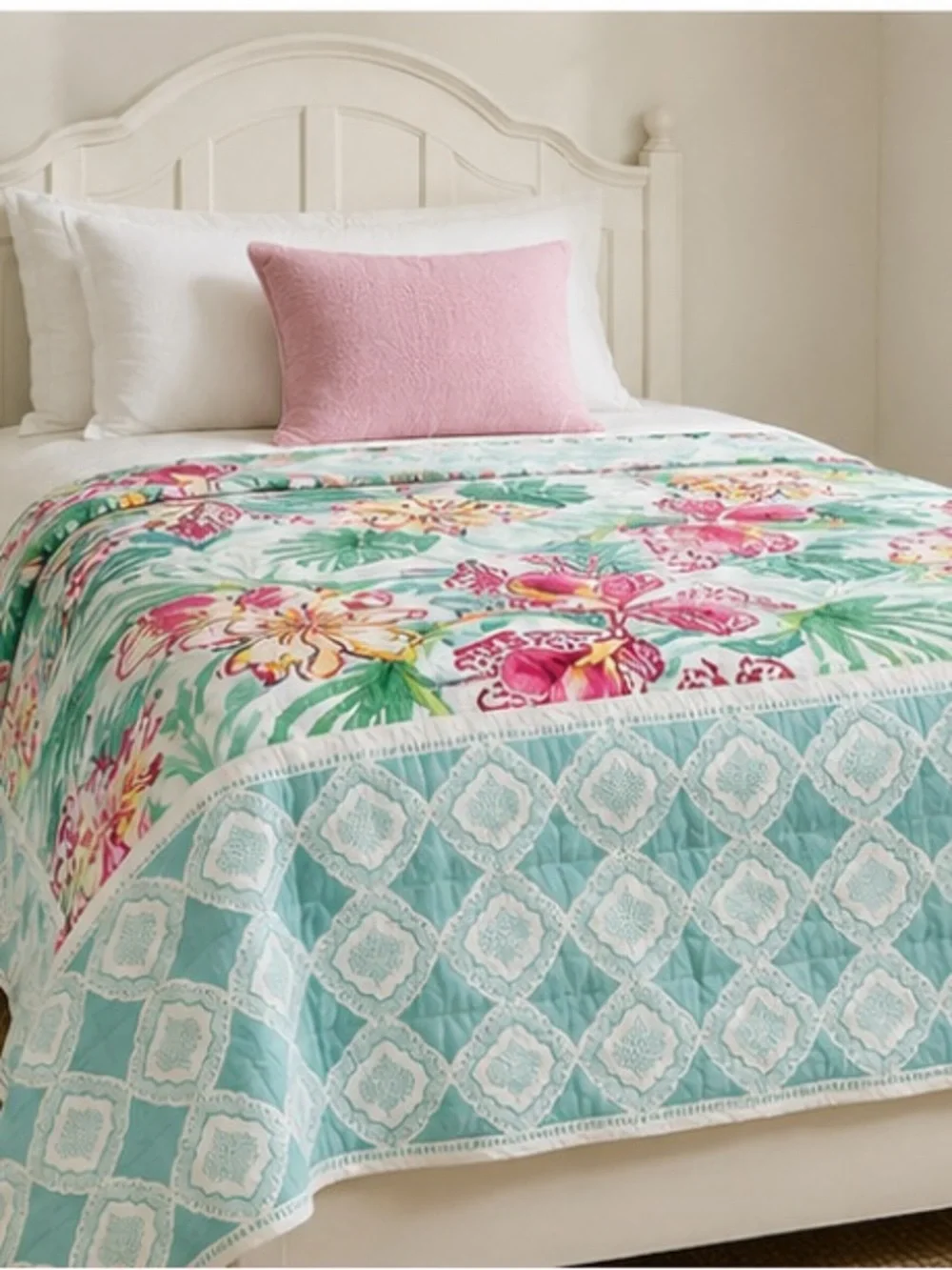 Pottery Barn Teen Lilly Pulitzer Orchid Border Duvet Cover twin